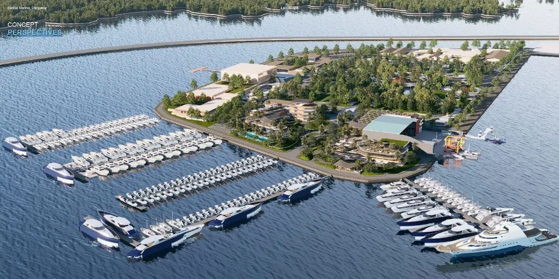 The world-class yacht marina in Bali