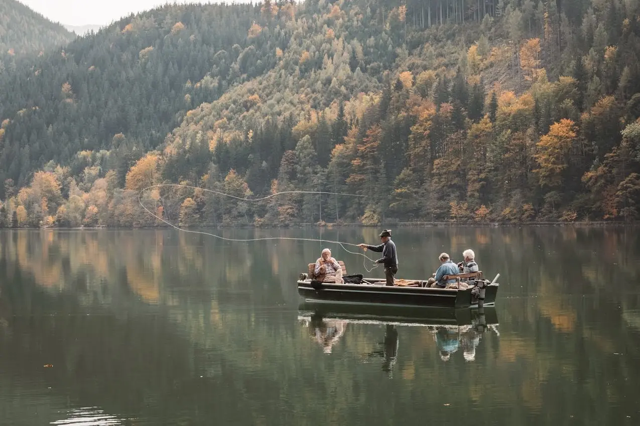 Fishing on a fishing boat