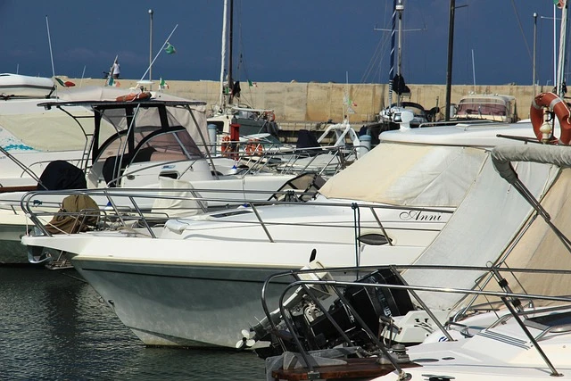 The yacht's on the dock