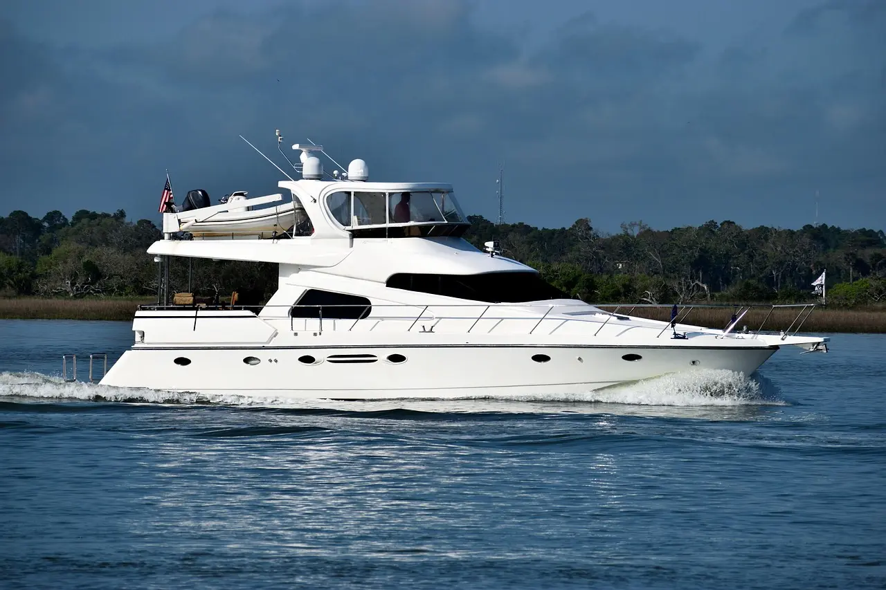 Yacht sailing on the sea