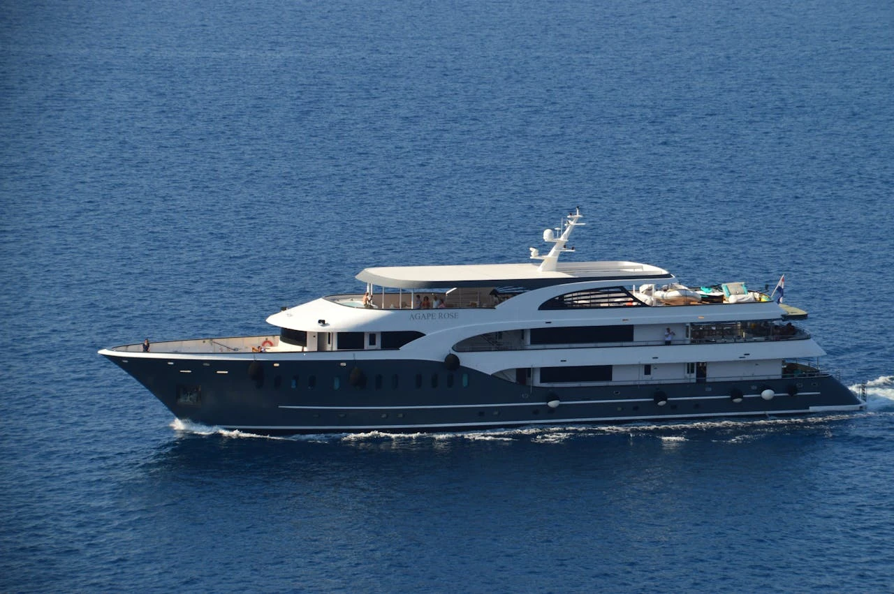 Yacht sailing on the sea