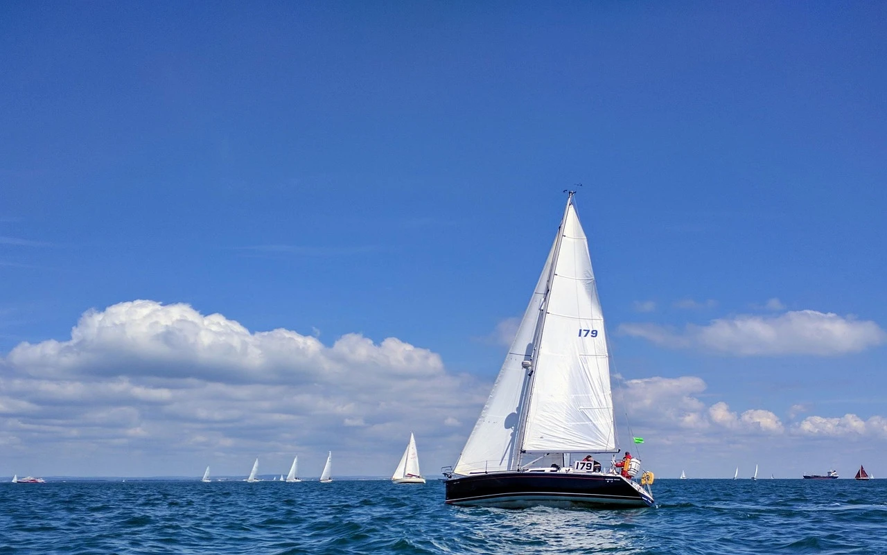 Sailboat sailing on the sea