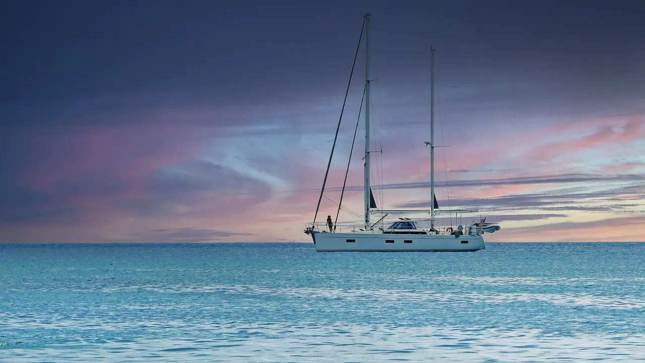 Yacht on the sea