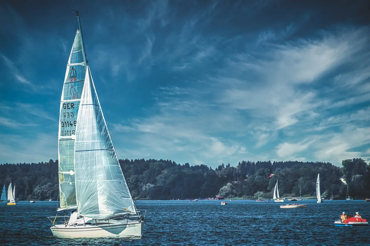 Sailboats on the sea