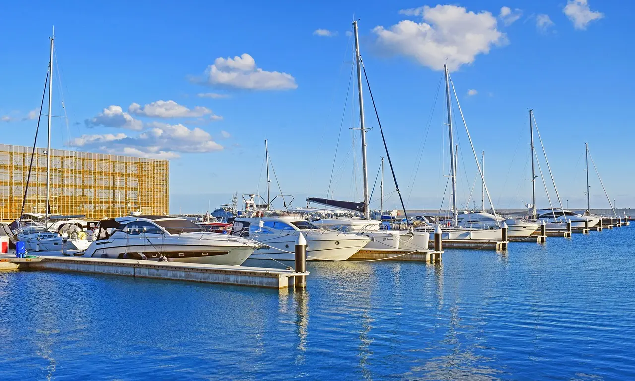 Yachts on the water