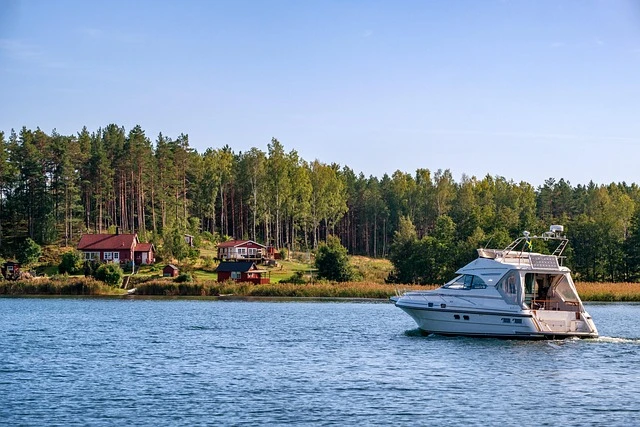 Yacht on the water