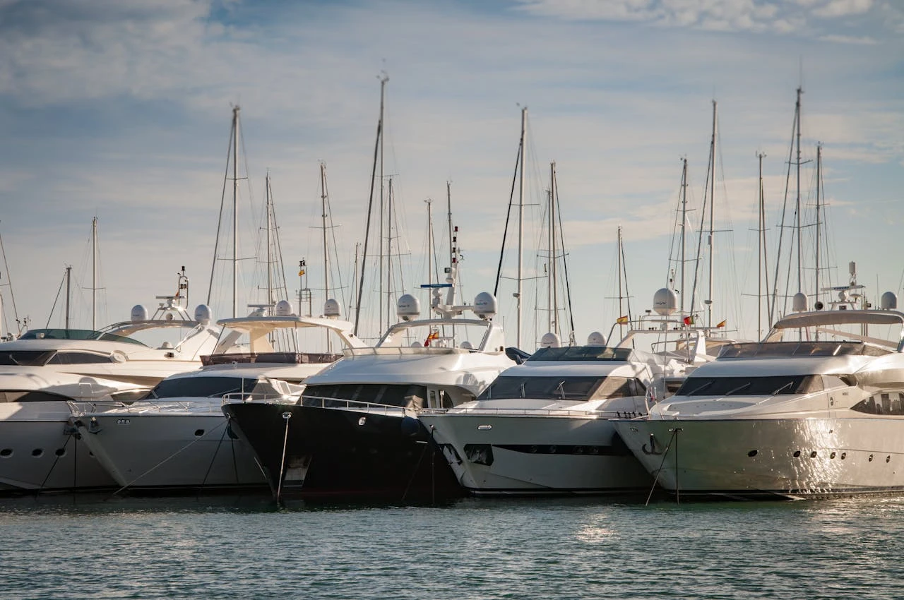 Yachts on the water