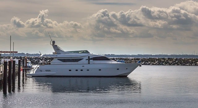 The yacht is docked