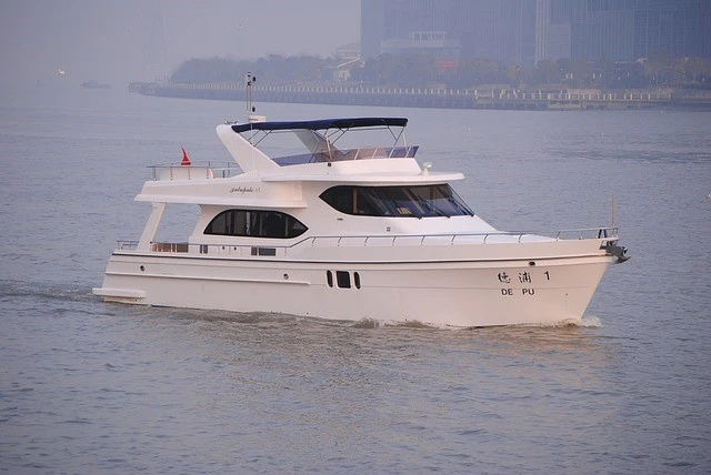 Yacht sailing on the sea